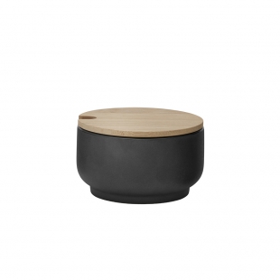【Stelton】Theo 石茶道 糖罐（硯墨黑）(圖)